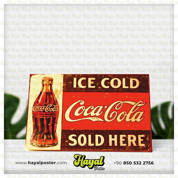 Coca Cola Retro Vintage Ahşap Poster
