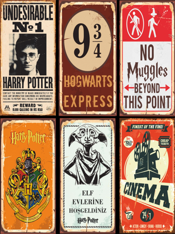 Harry Potter Poster Seti 6 Poster Birden
