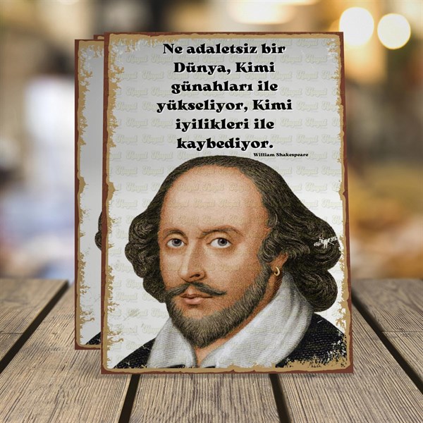 William Shakespeare Ahşap Retro
