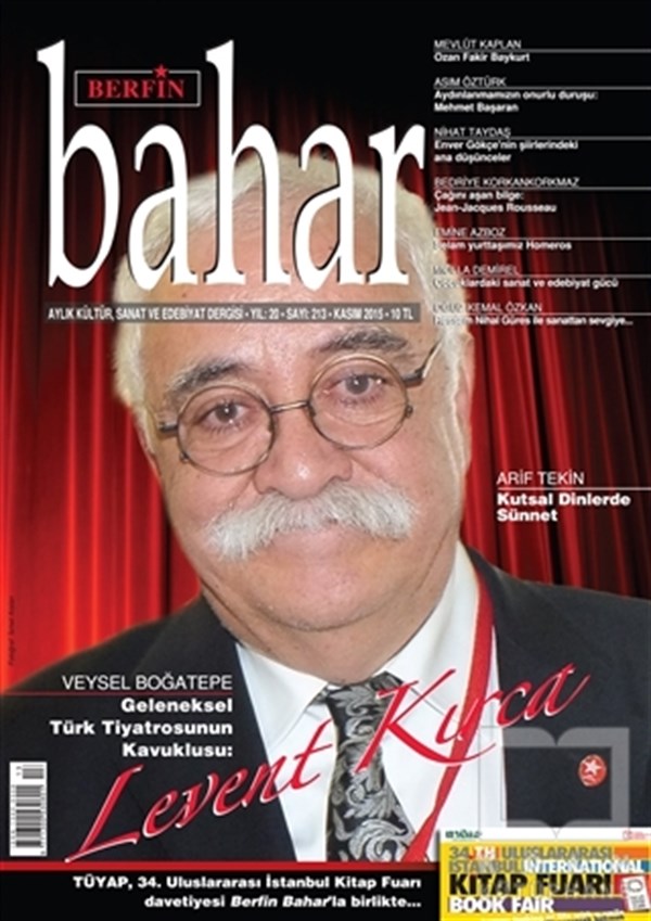 KolektifSanatBerfin Bahar Aylık Kültür, Sanat ve Edebiyat Dergisi Sayı : 213 Kasım 2015