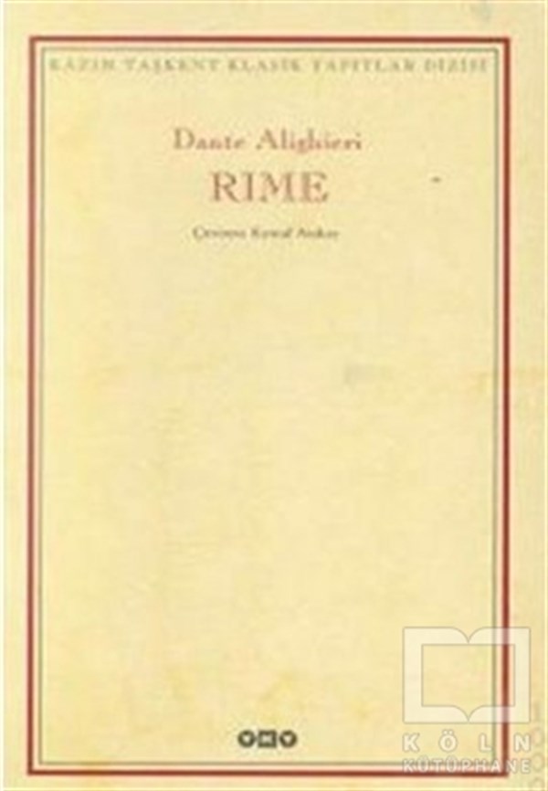 Dante AlighieriTürkçe Şiir KitaplarıRime Şiirler