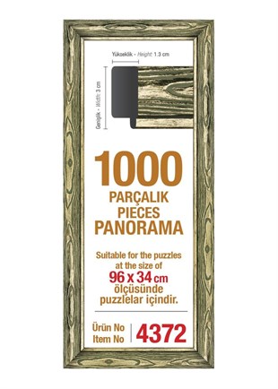 1000'lik Platin Panorama 96 x 34 cm Puzzle Çerçevesi