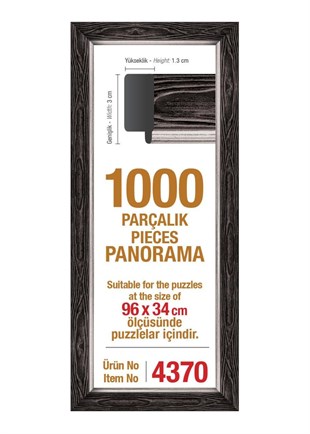 1000'lik Siyah Panorama 96 x 34 cm Puzzle Çerçevesi