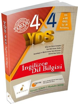 Gürcan GünayExam Books4x4 YDS Seti 4. Kitap İngilizce Dil Bilgisi