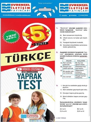 KolektifTürkçe5. Sınıf Türkçe Yeni Nesil Yaprak Test