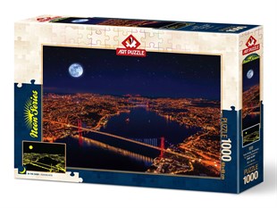 Art Puzzle Üç Köprü, Bosphorus 1000 Parça Neon Puzzle