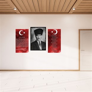 Atatürk Gençliğe Hitabe İstiklal Marşı Panoları