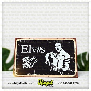 Elvis Presley  Retro Vintage Ahşap Poster