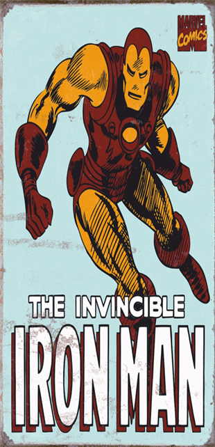 Ironman Marvel Mini Retro Ahşap Poster