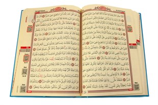 Kuranı Kerim - Allah Lafızlı - Bilgisayar Hatlı - Sade Arapça - Mavi Renk - Orta Boy - İnci Tesbihli Set