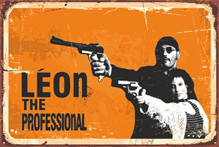 Leon The Professional Sinema Retro Vintage Ahşap Poster