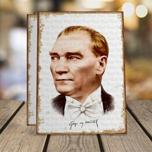 Mustafa Kemal Atatürk Ahşap Retro