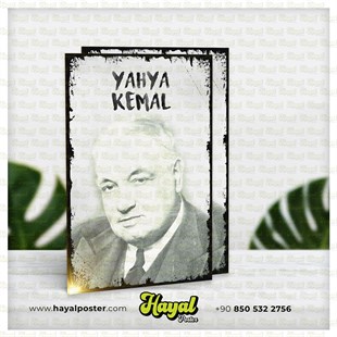 Yahya Kemal Ahşap Poster