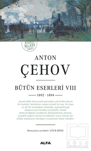 Anton Pavloviç ÇehovDünya Klasikleri & Klasik KitaplarAnton Çehov Bütün Eserleri 8