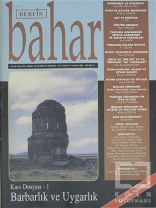 KolektifSanatBerfin Bahar Aylık Kültür Sanat ve Edebiyat Dergisi Sayı : 14 Aralık 1996