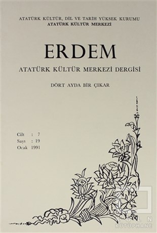 KolektifTarih DergileriErdem Atatürk Kültür Merkezi Dergisi Sayı : 20 Haziran 1991 (Cilt 7)