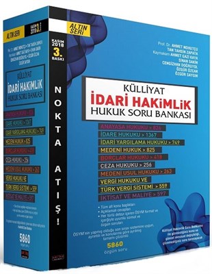 Ahmet NohutçuIdari YargıKülliyat İdari Hakimlik Hukuk Soru Bankası 2018