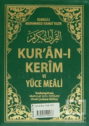 Elmalılı Muhammed Hamdi YazırKuran ve Kuran ÜzerineKur'an-ı Kerim ve Yüce Meali (Kılıflı Çanta Boy, Kod: 147)