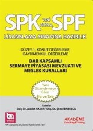 Şenol BabuşcuSPK/SPFSPF Lisanslama Sınavlarına Hazırlık Düzey 1