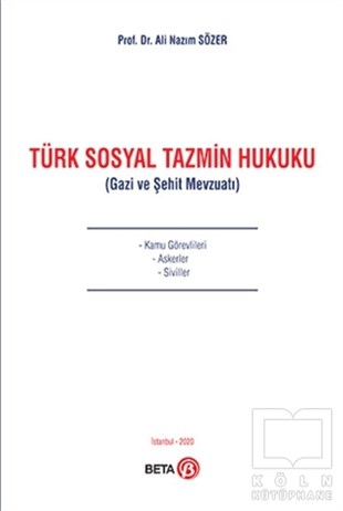 Ali Nazım SözerHukuk Üzerine KitaplarTürk Sosyal Tazmin Hukuku