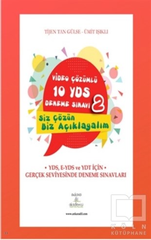 Tijen Tan GülseSınavlara Hazırlık KitaplarıVideo Çözümlü 10 YDS Deneme Sınavı - 2