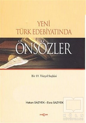 Hakan SazyekAraştırma-İnceleme-ReferansYeni Türk Edebiyatında Önsözler