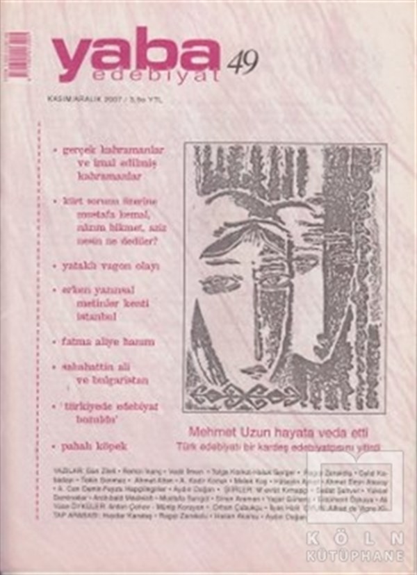 KolektifDiğerYaba Edebiyat Dergisi Sayı: 49