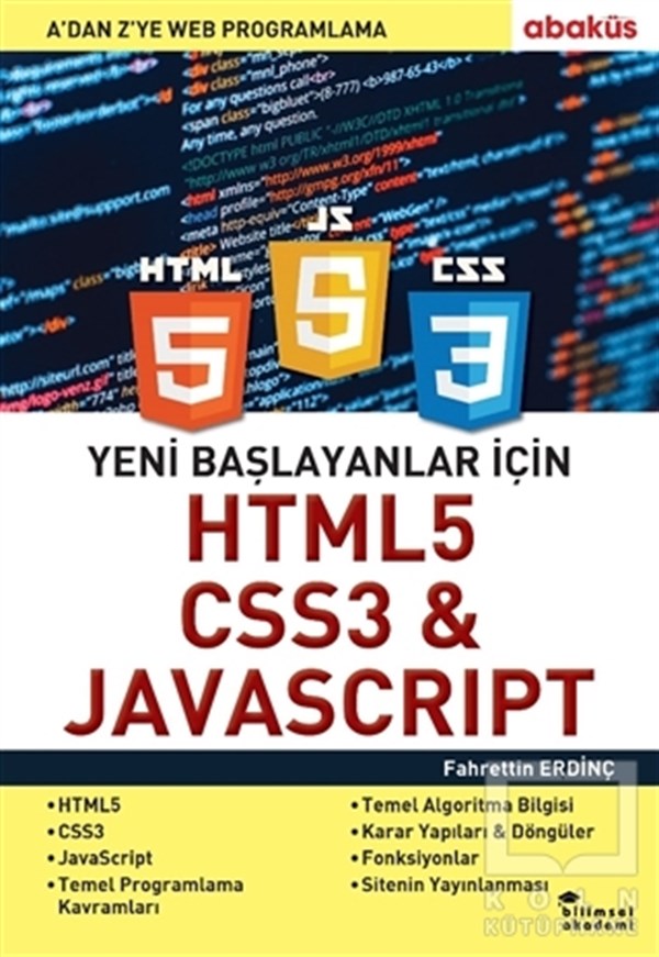 Fahrettin ErdinçWeb Geliştirme KitaplarıYeni Başlayanlar İçin HTML5, CSS3 ve Javascript