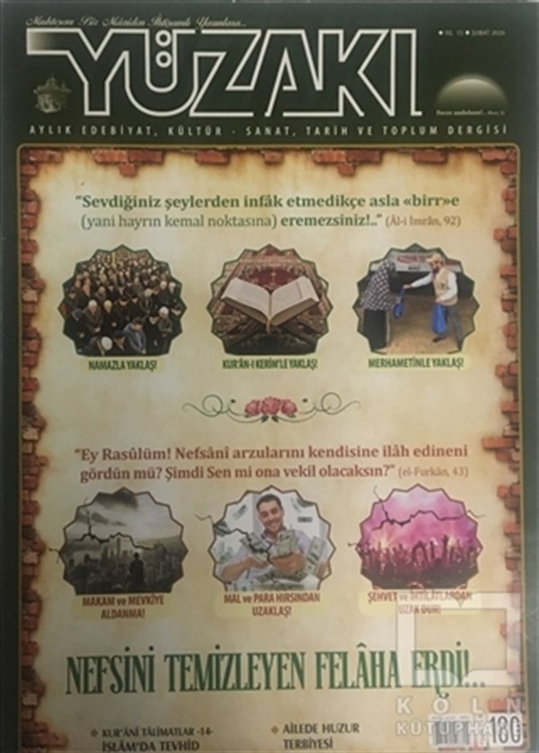 KolektifDiğerYüzakı Aylık Edebiyat, Kültür - Sanat, Tarih ve Toplum Dergisi Sayı: 180 Şubat 2020